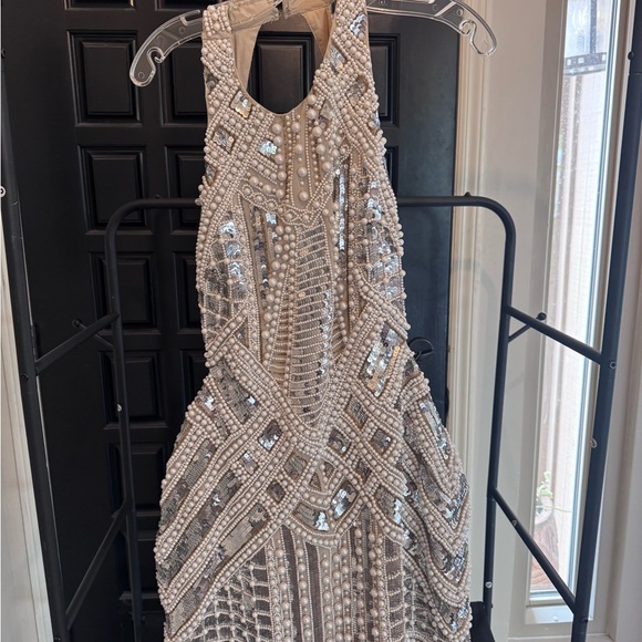 ASOS Dresses & Skirts - ASOS Elegant Silver Beaded Cocktail Dress